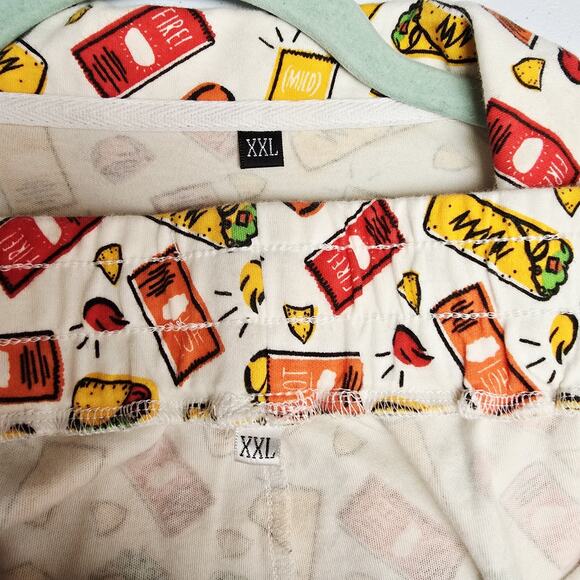Taco Bell Pajamas XXL Set Long Comfy Sleep Comfort Pajama Set Unisex Shirt Pant - Picture 6 of 15